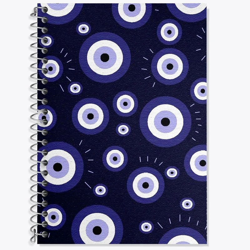 دفتر زبان 50 برگ خندالو مدل سه خط طرح چشم نظر کد 22019