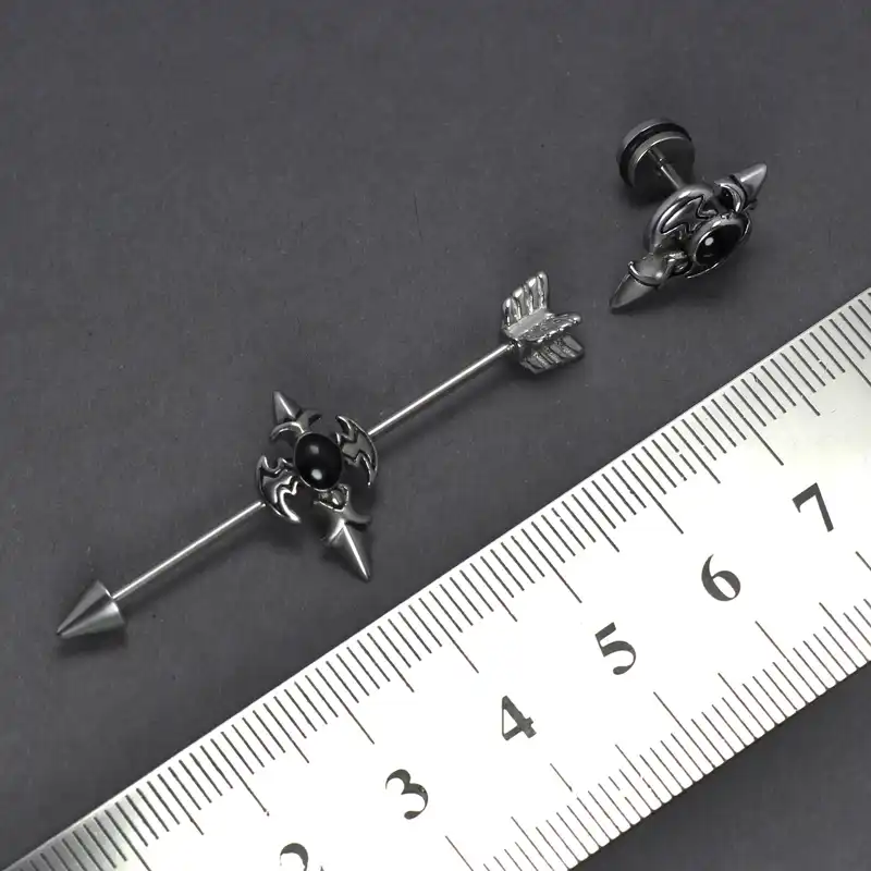 پیرسینگ گوش زنانه پایتخت مدل PS993 مجموعه دو عددی