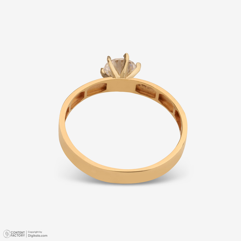 انگشتر طلا 18 عیار زنانه گلدم مدل R347019 سایز 53