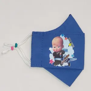 ماسک پارچه ای بچه گانه طرح بچه رییس