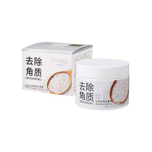 اسکراب لایه بردار پوست بایواکوا مدل  Brightening Exfoliating Rice Gel حجم 140 میلی لیتر