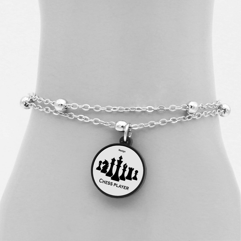 پابند زنانه ناکسیگو مدل شب تاب طرح شطرنج کد LB7411