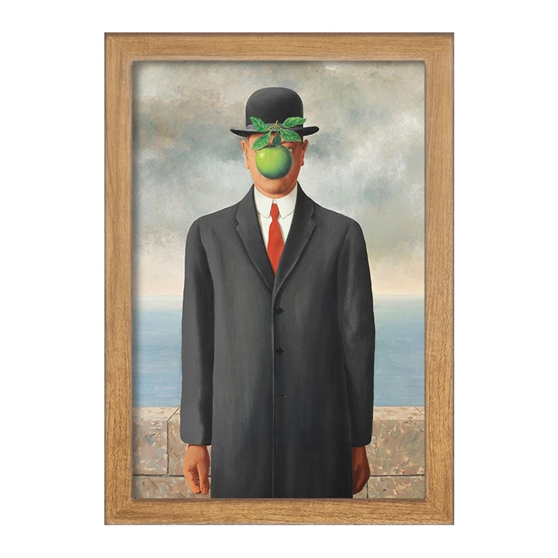 تابلو خندالو مدل نقاشی پسر انسان اثر رنه ماگریت کد F12440