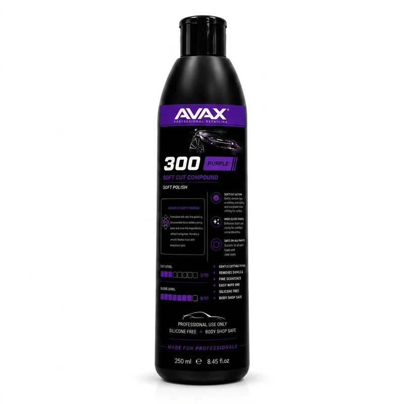 پولیش نرم و فینیشینگ بدنه خودرو اواکس مدل P-300 حجم 250 میلی لیتر