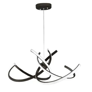 لوستر آویز چشمه نور مدل مدرن کد L6382/4BK