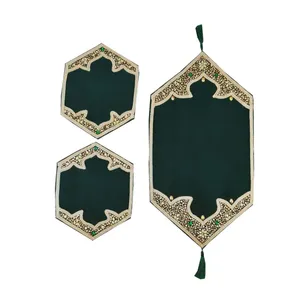 رومیزی مدل سنگ دوزی A-822 مجموعه سه عددی 