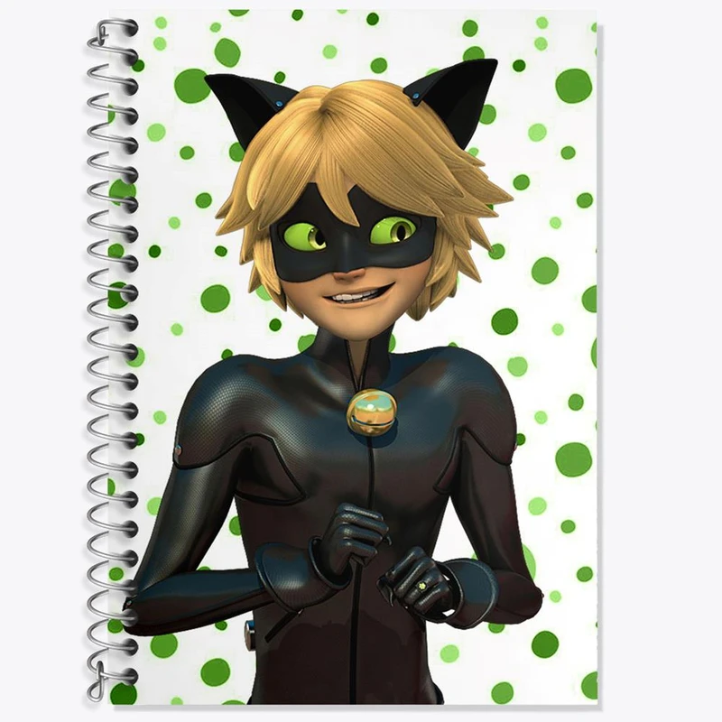 دفتر زبان 50 برگ خندالو مدل دو خط طرح پسر گربه ای کد 3466