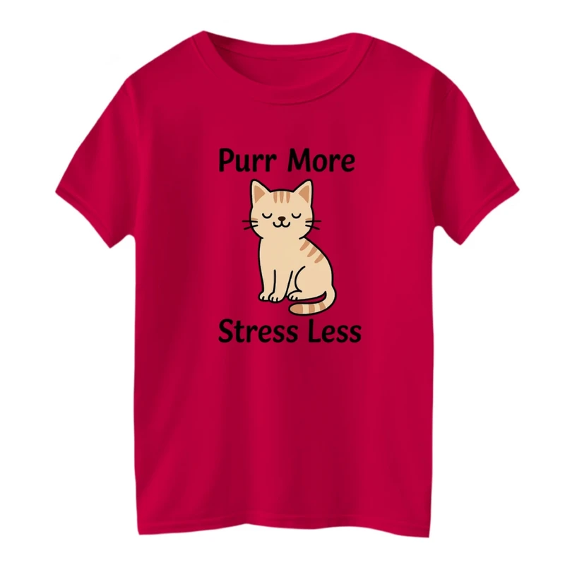 تی شرت آستین کوتاه بچگانه مدل گربه ریلکس