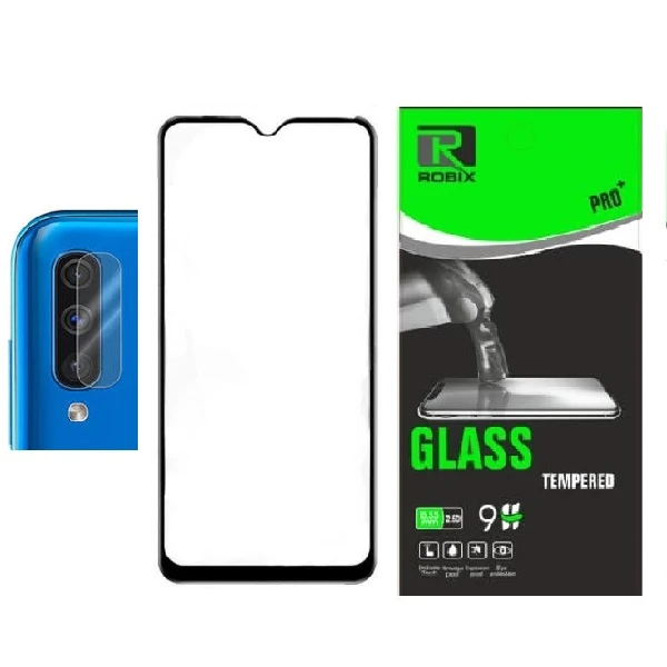 محافظ صفحه نمایش روبیکس مدل FUL A50 مناسب برای گوشی موبایل سامسونگ Galaxy A50 به همراه محافظ لنز دوربین
