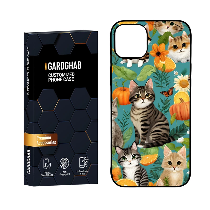 کاور گارد قاب مدل پشت گلس هنری مناسب برای گوشی موبایل اپل iPhone 15 Plus