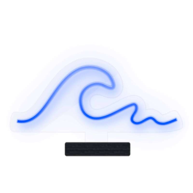 چراغ رومیزی ریموت دار مدل WAVE-GL_BL-GLASS