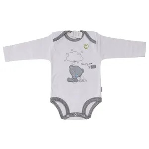 بادی آستین بلند نوزادی کوکالو مدل خرس و خرگوش W1