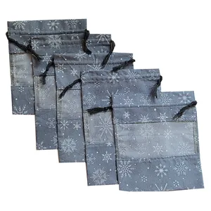 کیسه پارچه ای مدل دونه برفی بسته 5 عددی