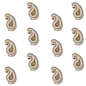 مهره دستبند مدل بته جقه W کد MZ بسته 12 عددی