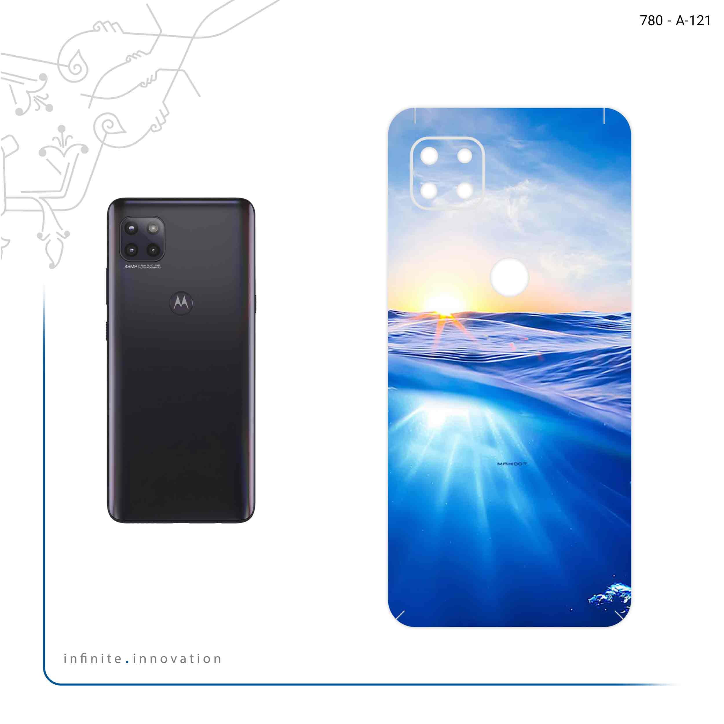 برچسب پوششی ماهوت مدل Ocean مناسب برای گوشی موبایل موتورولا MOTO G 5G