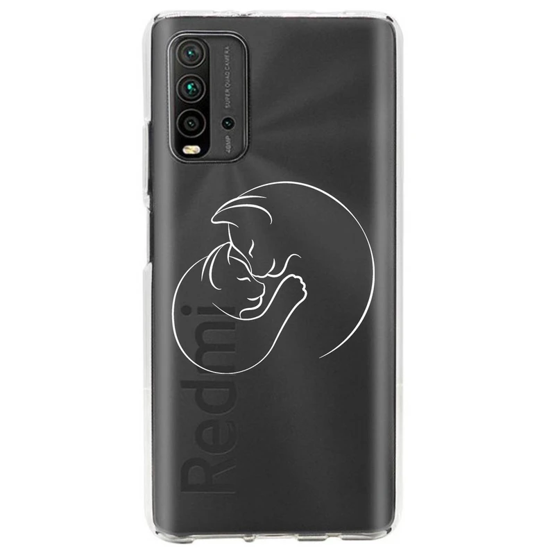 کاور مگافون طرح گربه مدل C61-W مناسب برای گوشی موبایل شیائومی Redmi 9T / 9 Power