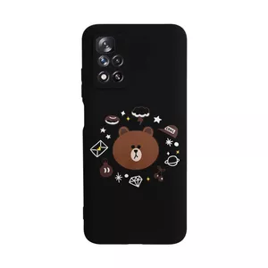 کاور قاب گارد طرح خرس لاین مینیمال کد s6142 مناسب برای گوشی موبایل شیائومی Redmi Note 11 5G / Poco M4 Pro 5G