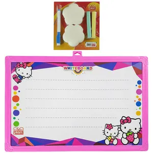 تخته وایت‌برد ویان مدل EB75 Kitty Strawberry سایز 45×30 سانتی‌متر به همراه پاک‌کن و ماژیک و گچ