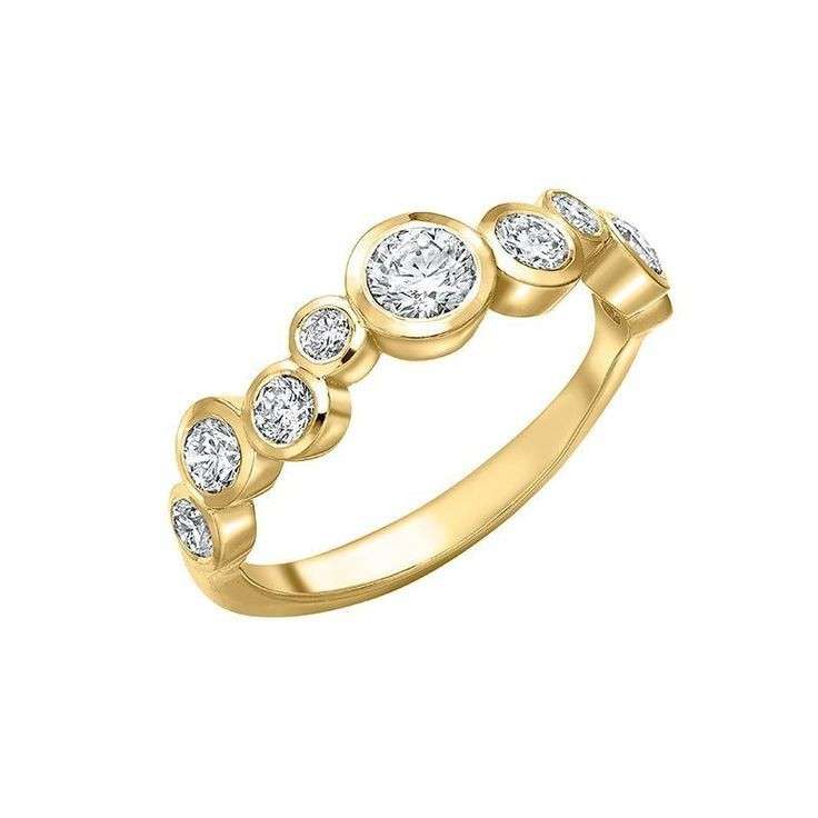   انگشتر طلا 18 عیار زنانه قیراط طرح دایره کد GH6173