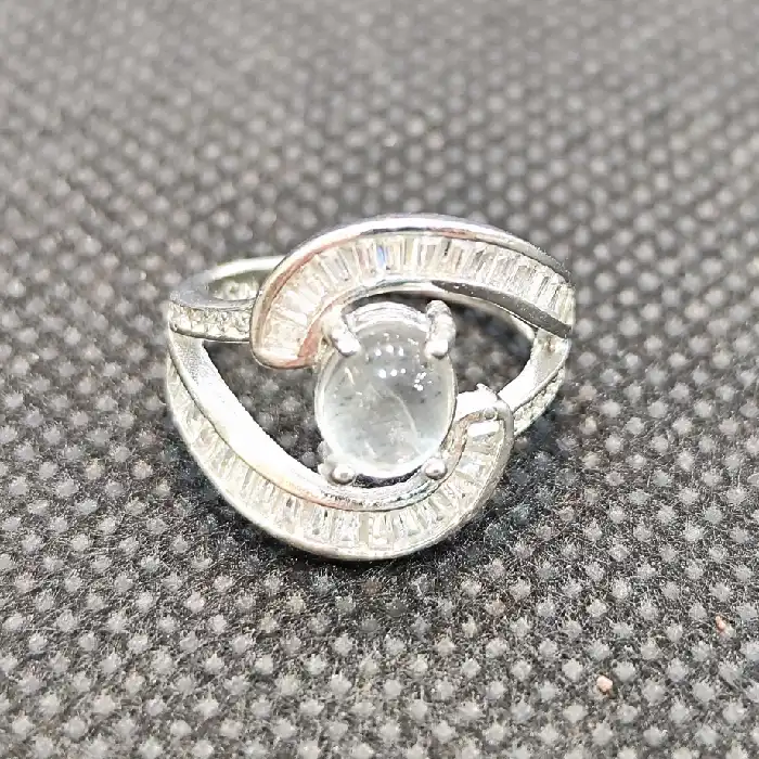 انگشتر نقره زنانه مدل سنگ در نجف کد 777