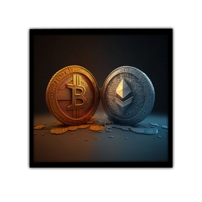 تابلو نوری بکلیت طرح بازار مالی و بیت کوین مدل B-MID-16814