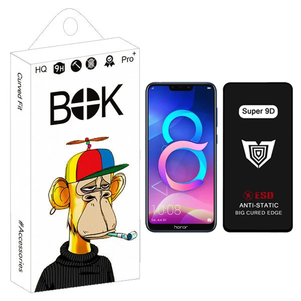 محافظ صفحه نمایش بوک مدل Super 9D مناسب برای گوشی موبایل هوآوی 8C