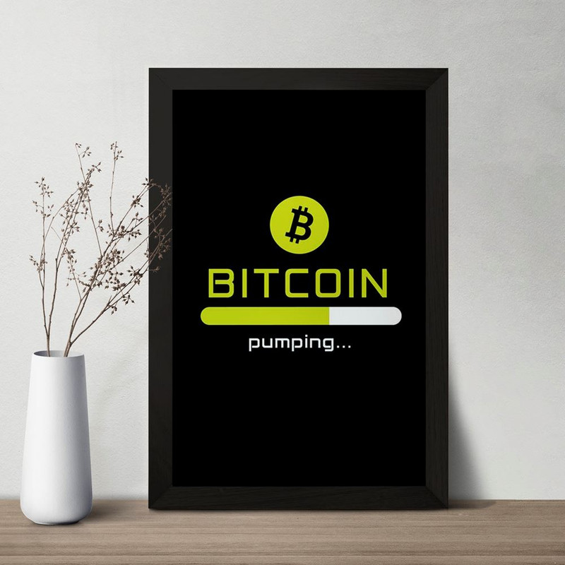 تابلو خندالو مدل ارز دیجیتال بیت کوین  کد 10898