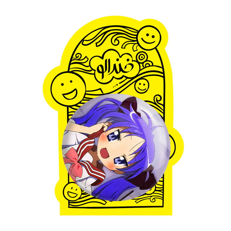 آینه جیبی خندالو مدل ایزومی انیمه Lucky Star  کد 23620