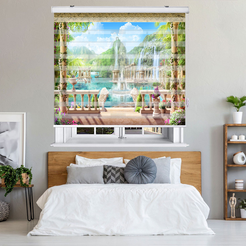  پرده زبرا زیو مدل L5082 سایز 200x280 سانتی متر