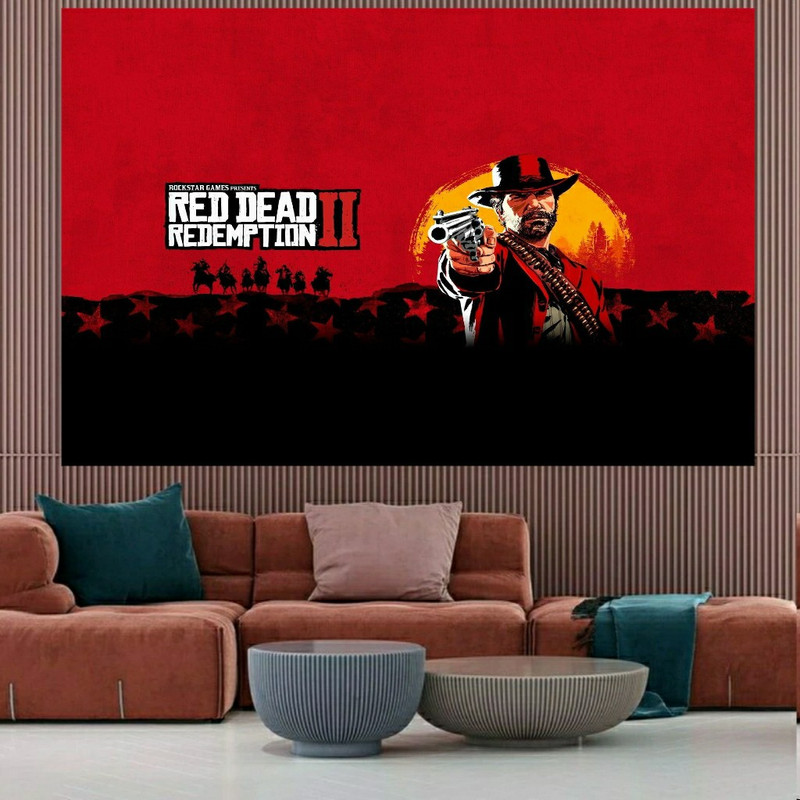 تابلو بوم طرح گیم ردد Red dead redemption 2 مدل SDB6966