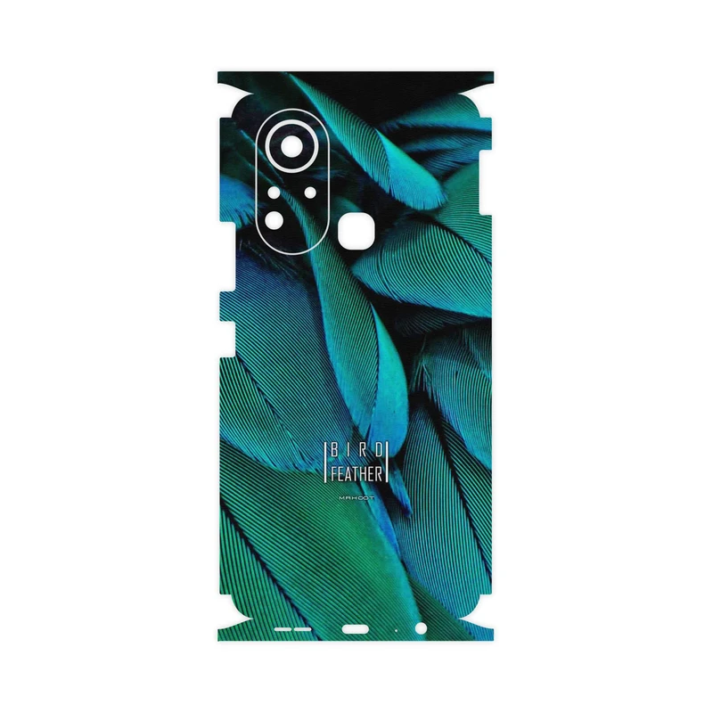 برچسب پوششی ماهوت مدل Green Feather-FullSkin مناسب برای گوشی موبایل اینفینیکس Hot 11s