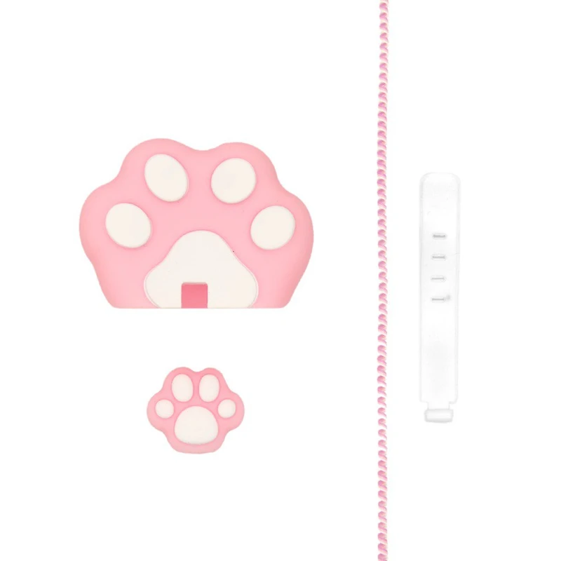 محافظ کابل طرح پنجه به همراه محافظ شارژ دیواری مجموعه 4 عددی