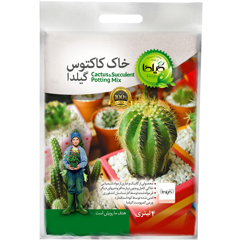 خاک کاکتوس و ساکولنت گیلدا مدل GC04L حجم 4 لیتر