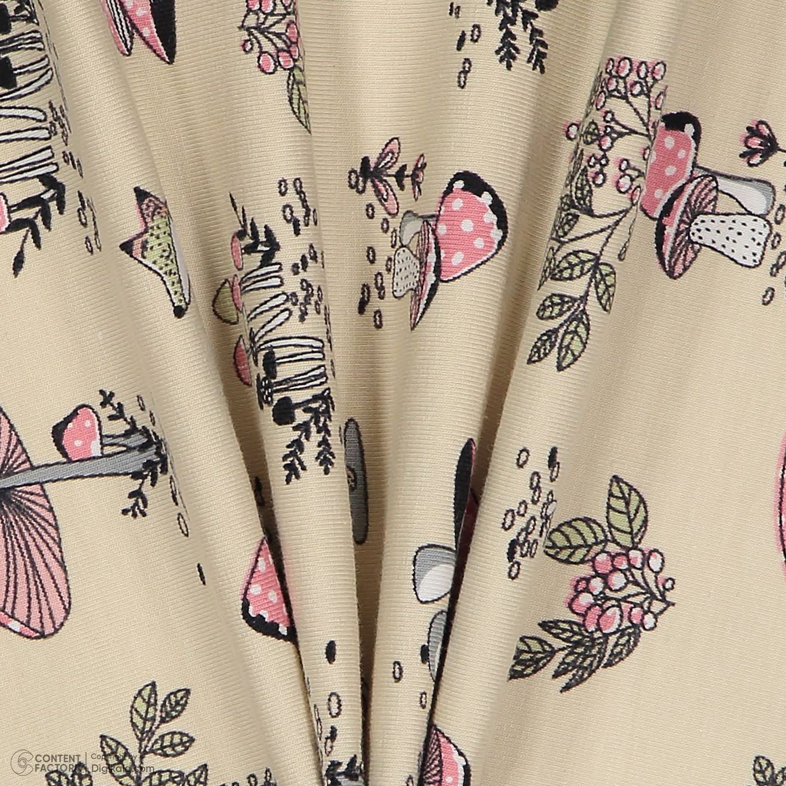 ست تی شرت و شلوار دخترانه ناربن مدل 1183 رنگ زرد روشن - - 9