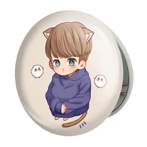 آینه جیبی خندالو طرح جیمین Jimin  تهیونگ و جونگ کوک مدل تاشو کد 18880 