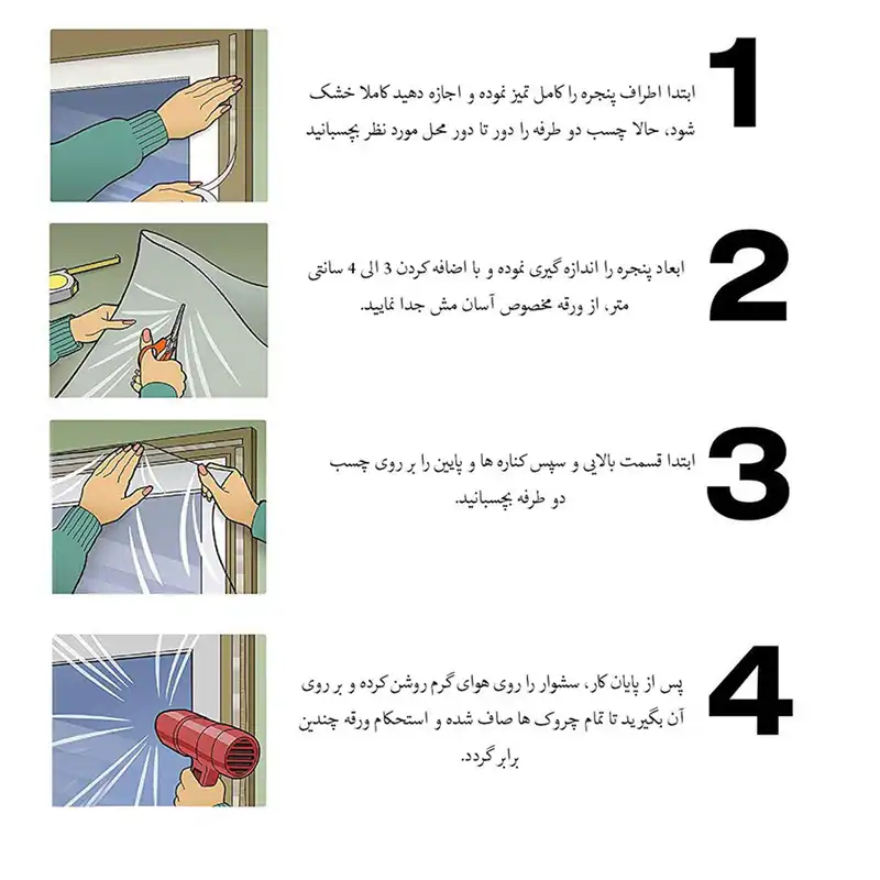 عایق پنجره نادیاهوم مدل window سایز 500x140 سانتی متر