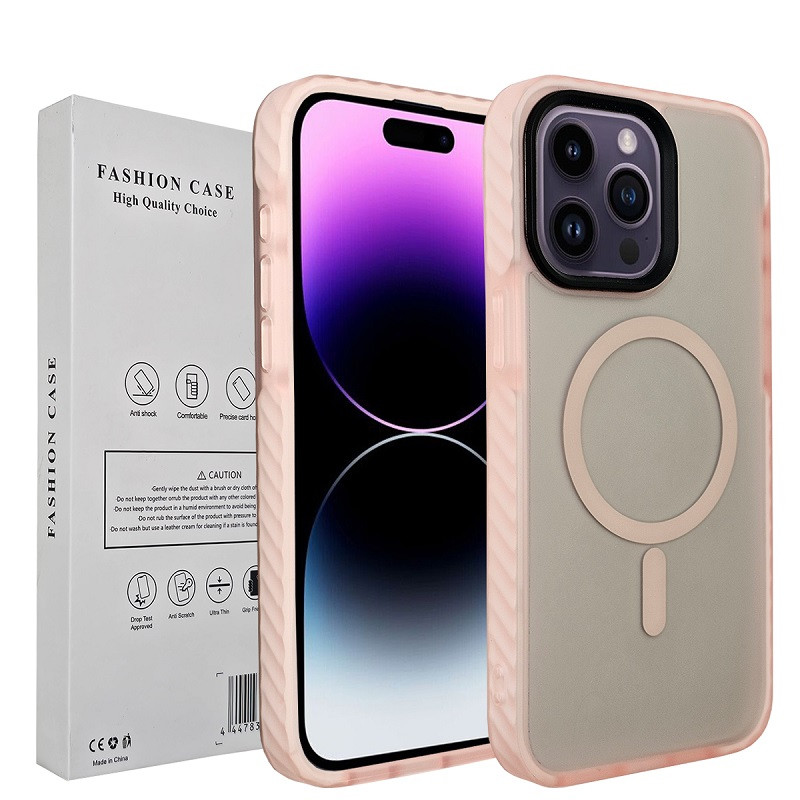 کاور فشن مدل مگ سیف مناسب برای گوشی موبایل اپل Iphone 15promax به همراه محافظ لنز