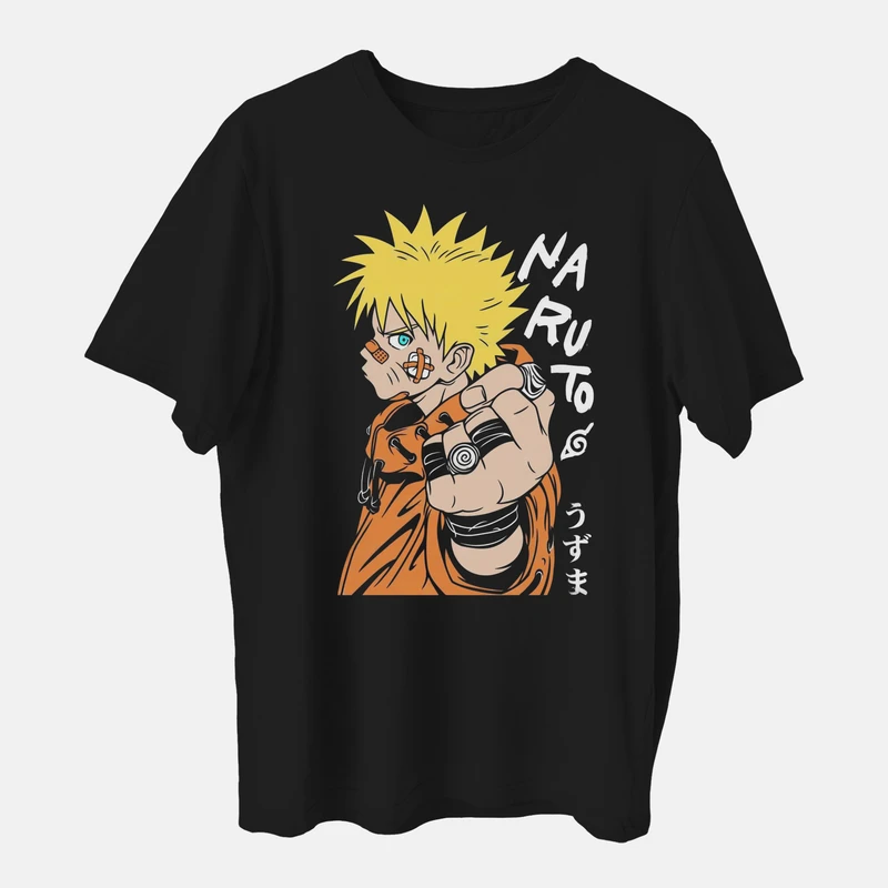 تی شرت آستین کوتاه مردانه مدل انیمه ای ناراتو کد anm458