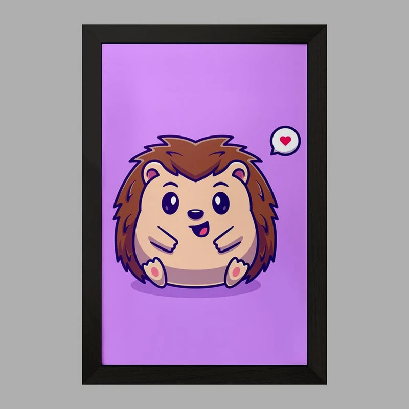 تابلو خندالو مدل حیوانات بامزه جوجه تیغی کد 29658