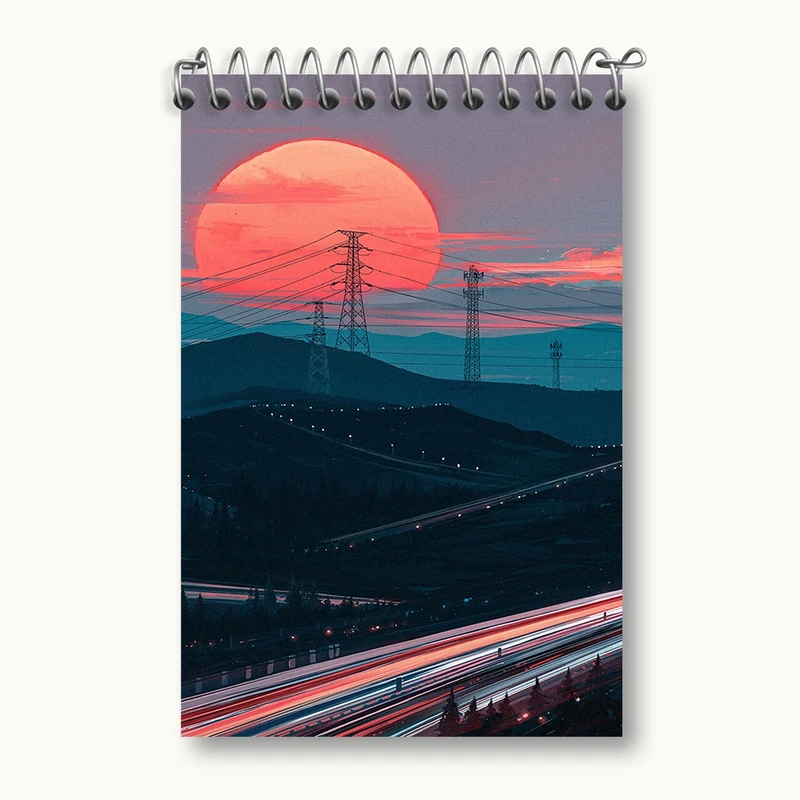 دفتر یادداشت 50 برگ خندالو مدل غروب کد F322