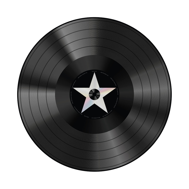 پوستر مدل گرد طرح صفحه گرامافون کد 19