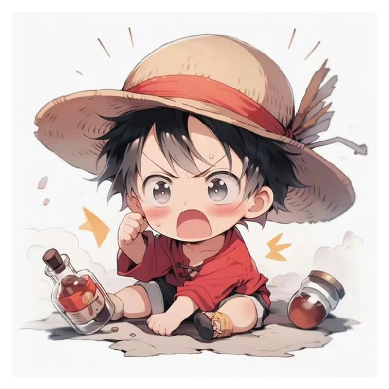 استیکر لپ تاپ و موبایل مدل انیمه طرح مانکی دی لوفی کد 186