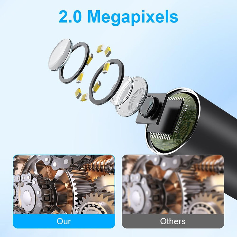 دوربین شلنگی مدل 2 لنز ضدآب 20M HD 360 NEW