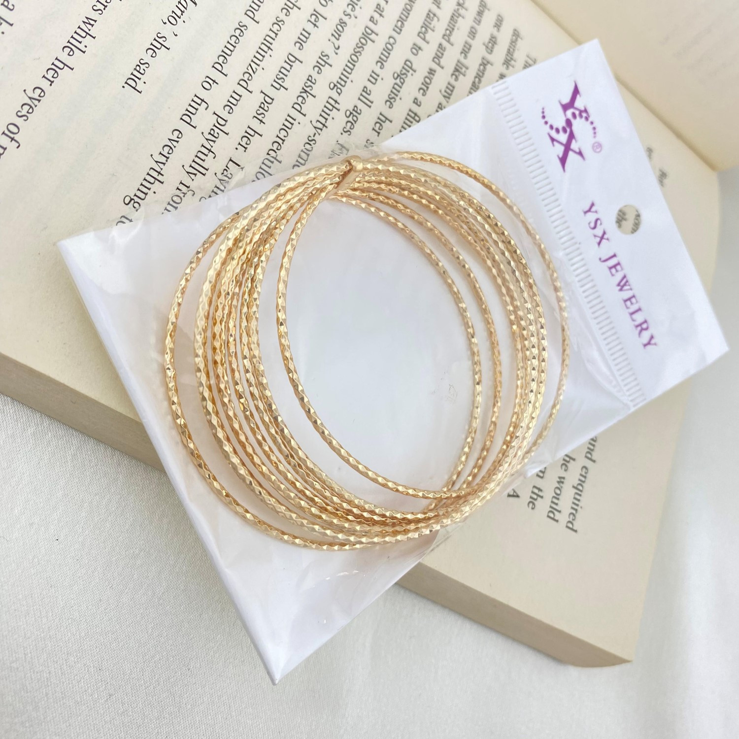 النگو زنانه وای اس ایکس مدل B4462 57 مجموعه 9 عددی