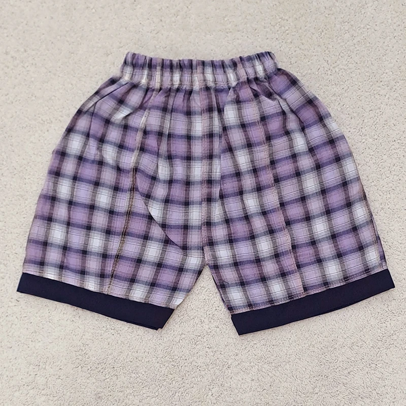 عکس شماره 4 : شلوارک بچگانه طرح چهارخانه کد b77