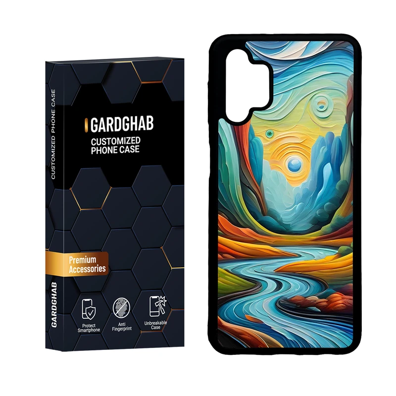 کاور گارد قاب مدل دور ژله ای هنری مناسب برای گوشی موبایل سامسونگ Galaxy A32 5G / M32 5G