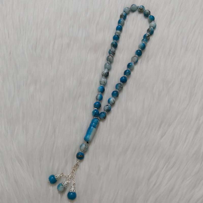 تسبیح مدل آبرنگی سنگی کد san110