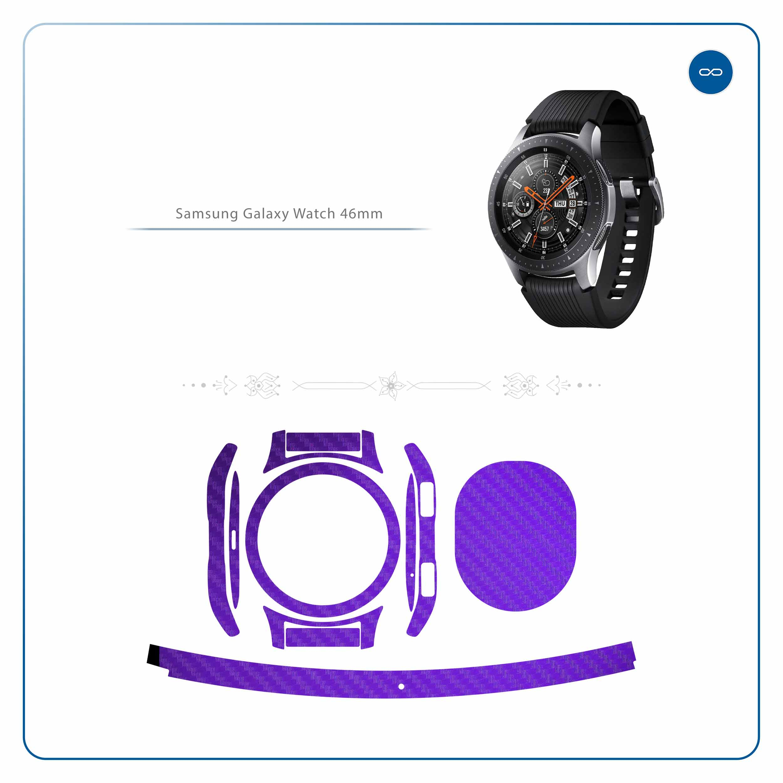 برچسب ماهوت طرح Purple-Fiber مناسب برای ساعت هوشمند سامسونگ Galaxy Watch 46mm