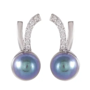 گوشواره طلا 18 عیار زنانه جواهری گاندی مدل 29325