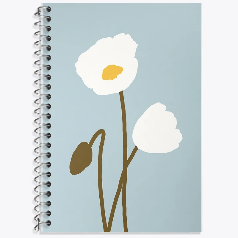 دفتر زبان 50 برگ خندالو مدل سه خط طرح گل کد F1546